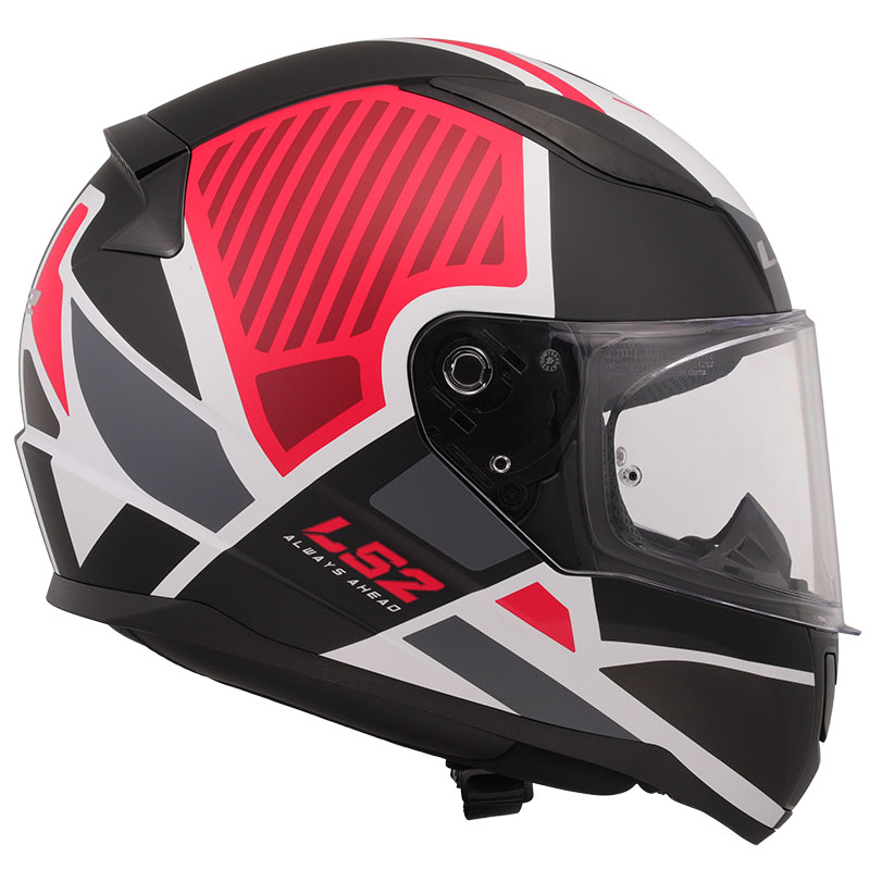 LS2 RAPID 2 GRID MAT BEYAZ KIRMIZI KASK 